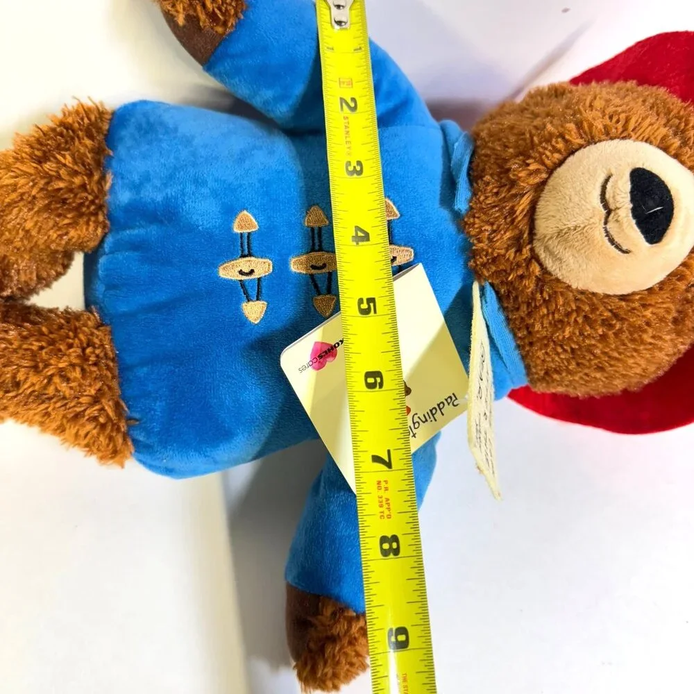 Paddington Bear Plush Kohls Cares 12" Honey-Brown Blue Duffel Coat Red Hat - Picture 3 of 11